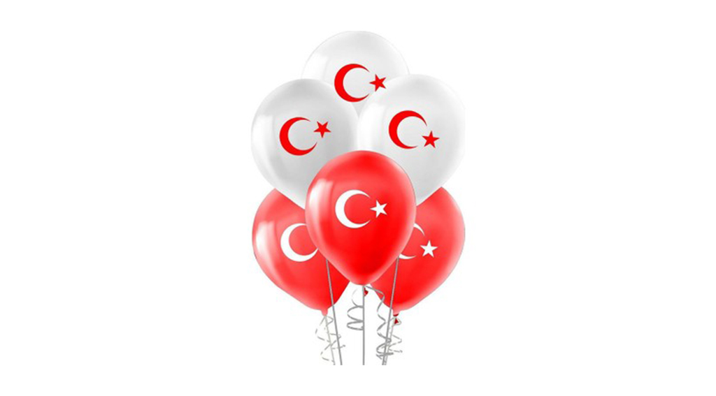 Balon Kırmızı – Beyaz 100