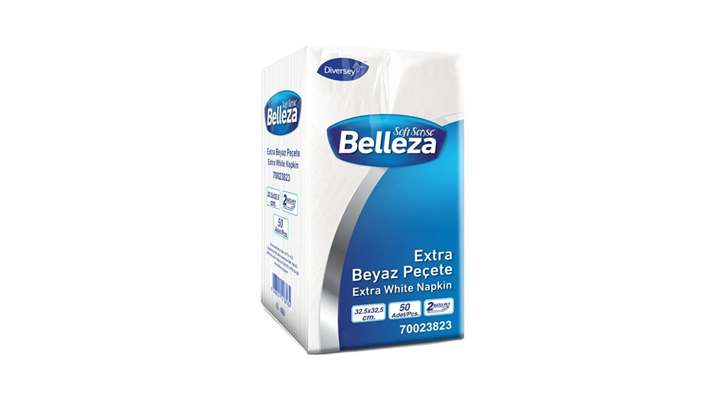 Belleza 32,5×32,5 Extra Beyaz Peçete Garson Katlama 24×50 Ad.