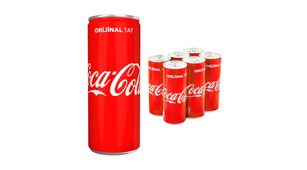 Coca Cola Kutu 250 Ml 6 Lı