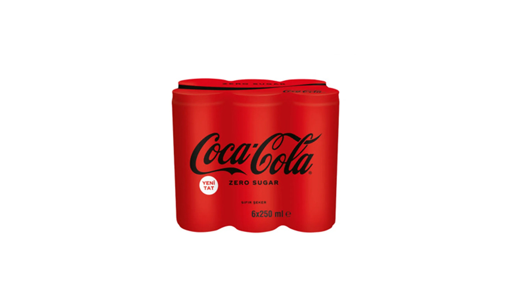 Coca Cola Kutu Şekersiz 250 Ml 6 Lı