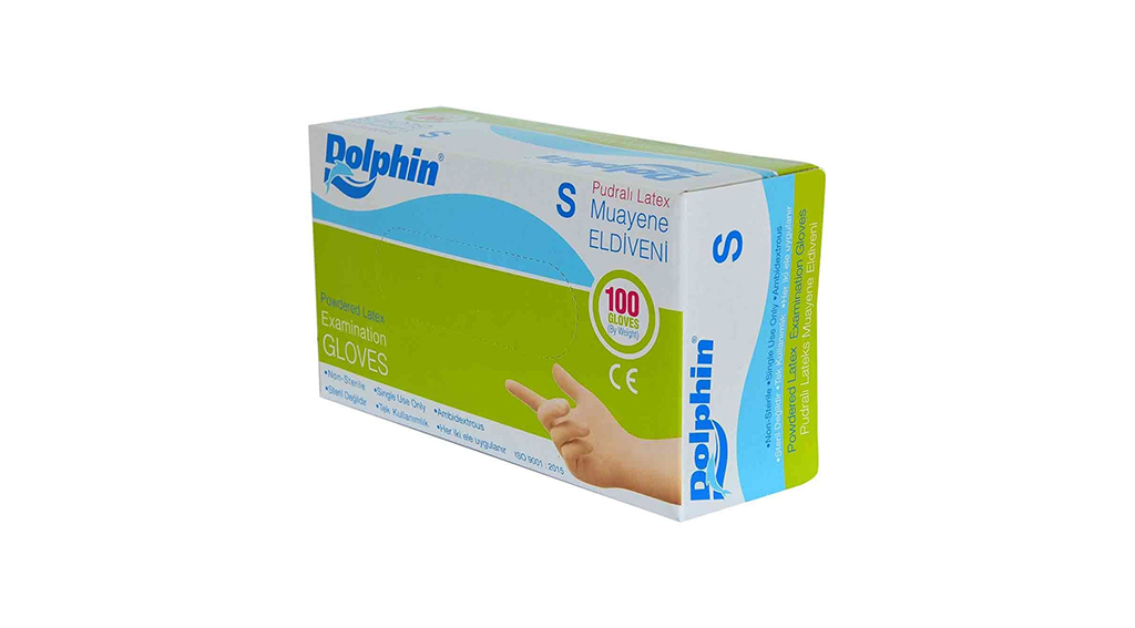 Dolphin Pudralı Eldiven 100 Adet Beyaz(S)