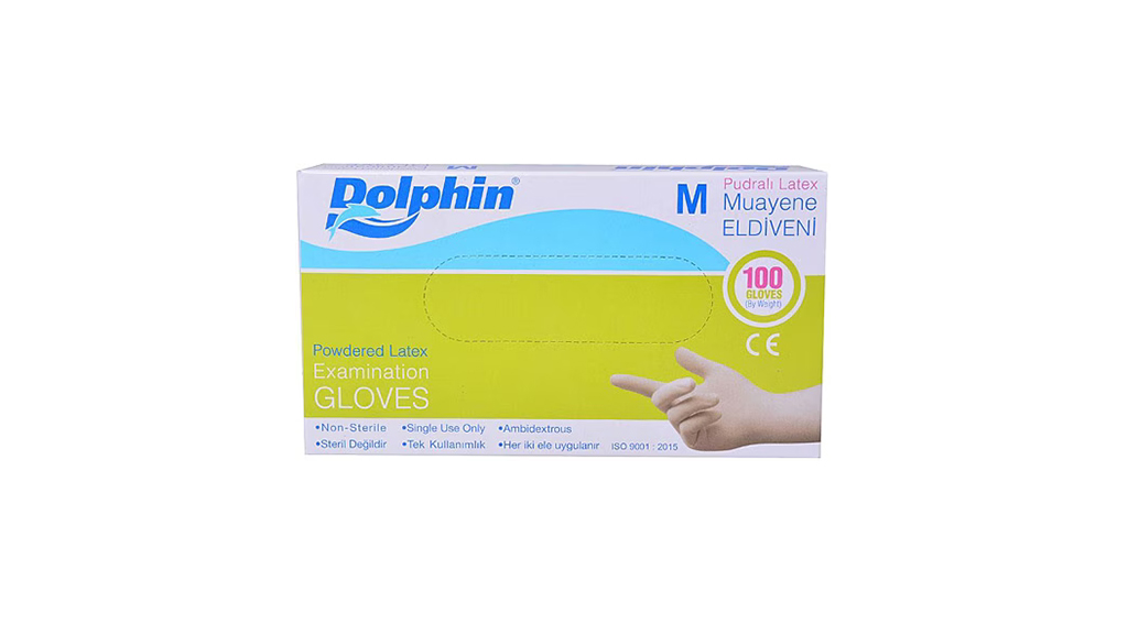 Dolphin Pudralı Latex M Eldiven