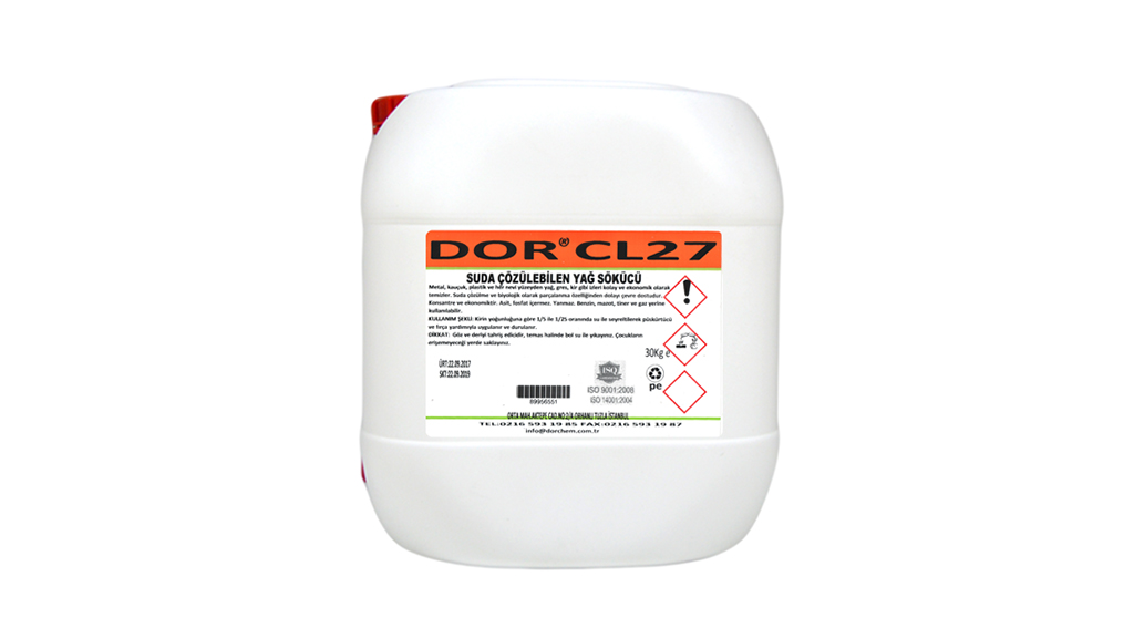 Dor Cl 27 Suda Çözülebilen Yağ Sökücü 30 Kg