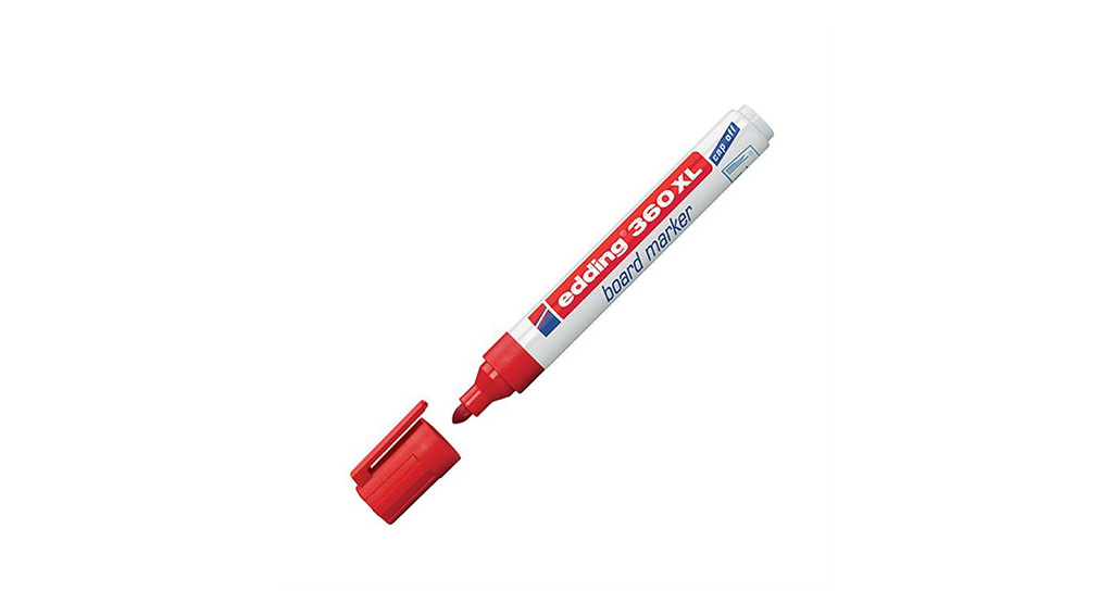Edding (E-360 XL) Beyaz Yazı Tahtası Kalemi Kırmızı
