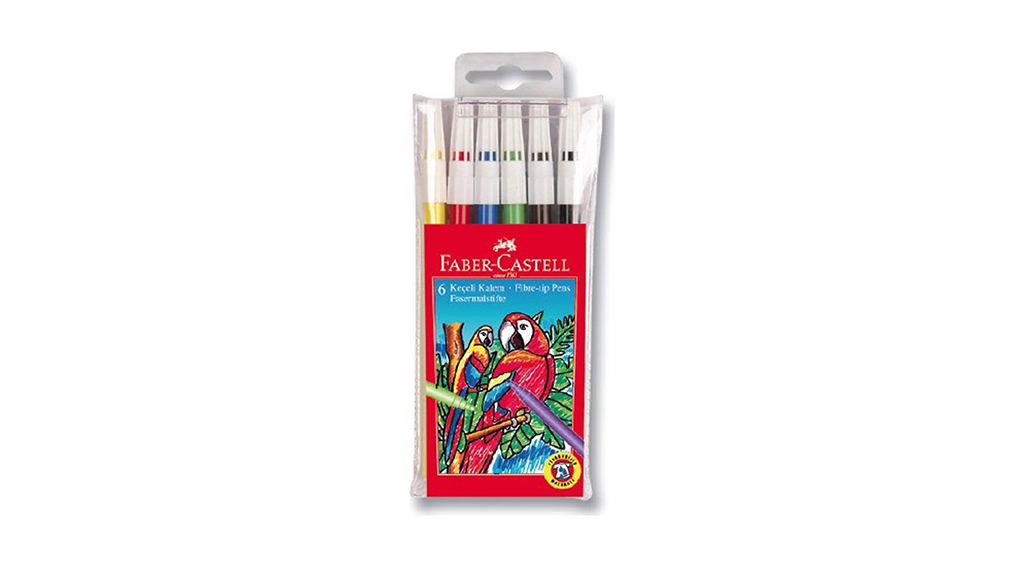 Faber Caster Keçeli Kalem 6 Renk Yıkanabilir
