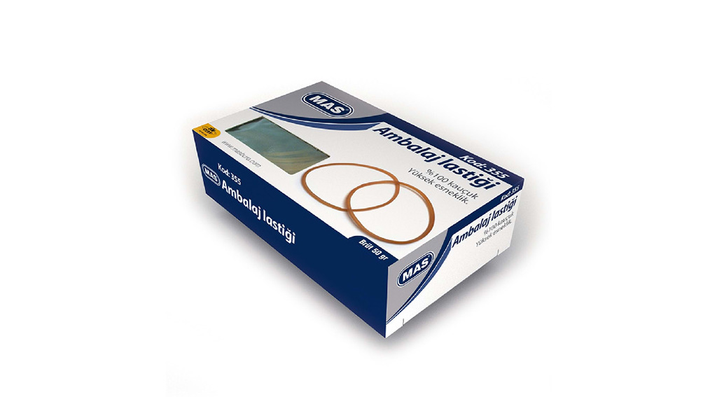 Mas 355 Midi Ambalaj Lastiği 100% Kauçuk 50 Gr Kutu