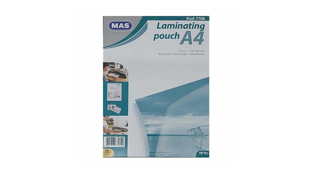 Mas 7706 Laminasyon Filmi- 125 Mic A4 100 Lü