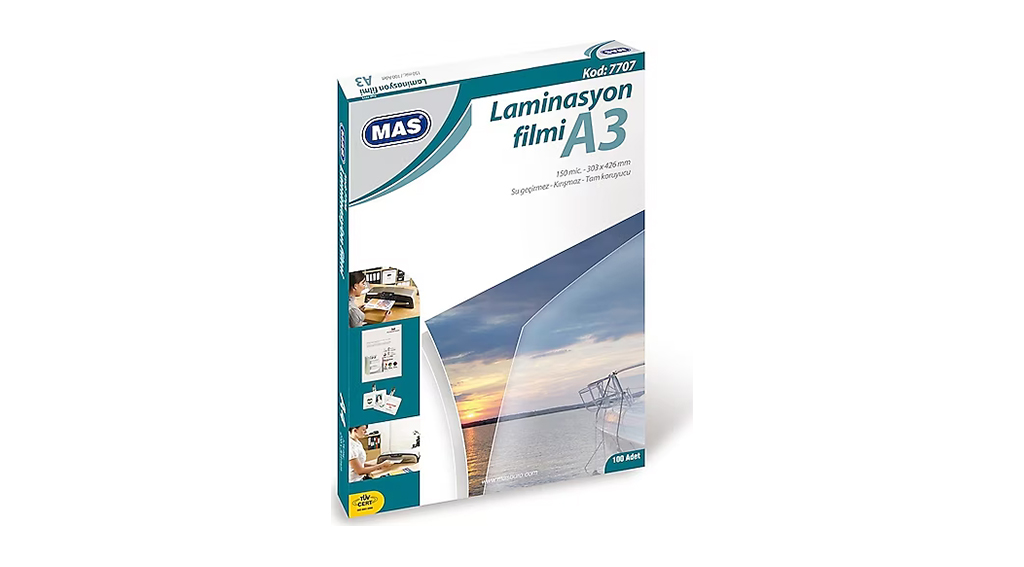 Mas Laminasyon Filmi 125 Mic A3 100lü Pkt