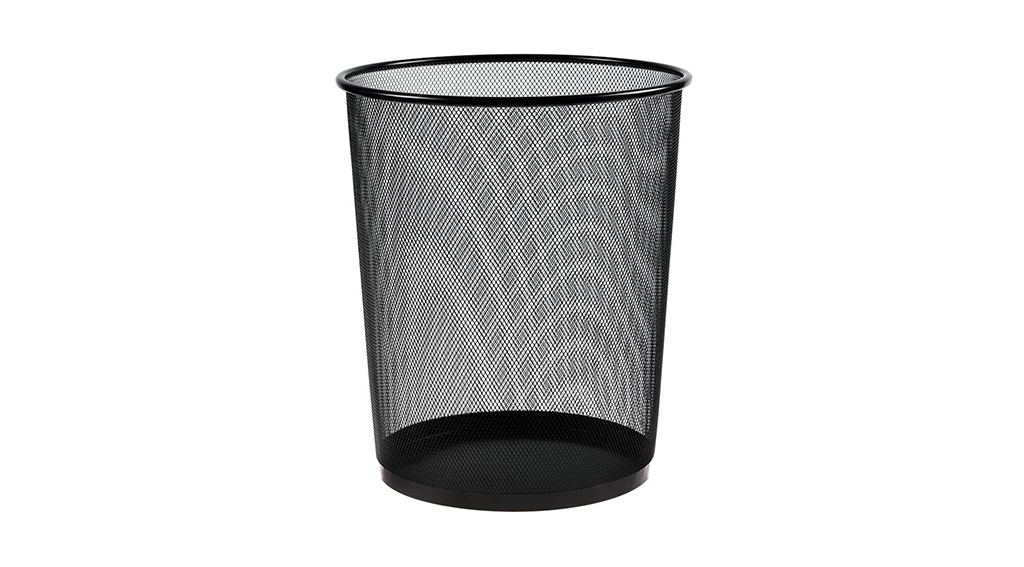 Metal Delikli Çöp Kovası 11 Litre Siyah