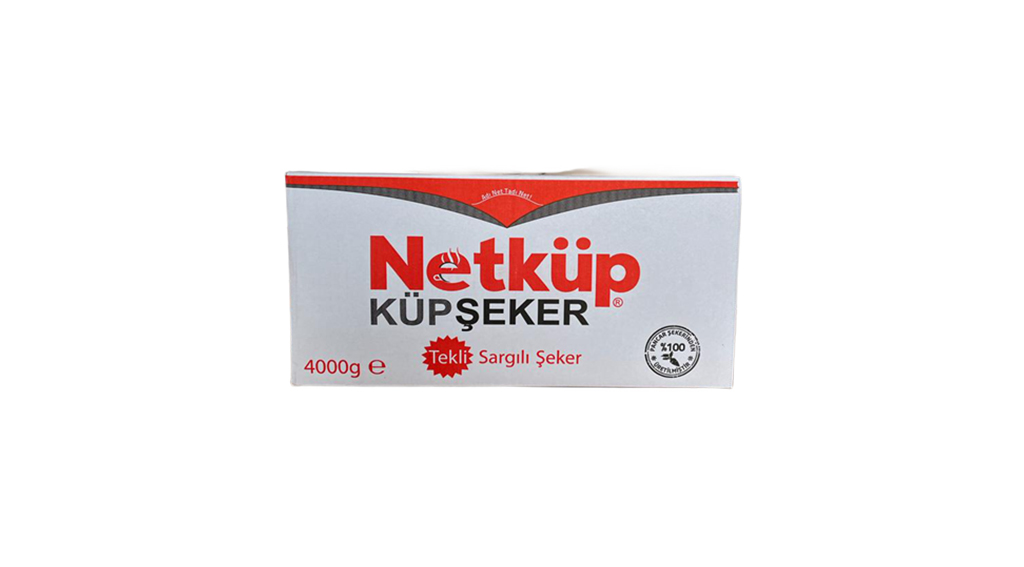 Net Küp Tek Sargılı Küp Şeker 4000 Gr