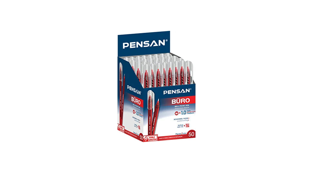 Pensan 2270 Büro Tükenmez Kalem 1MM Kırmızı