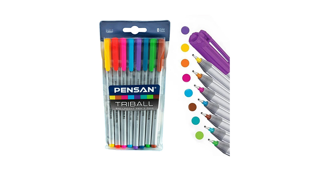 Pensan Triball 8 Li Renkli Tükenmez Kalem