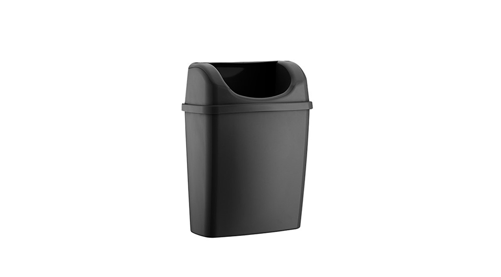 Rulopak Duvara Monte Çöp Kovası 6 L (Siyah)
