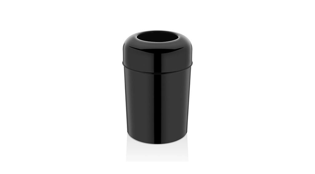 Rulopak Pota Kapak Çöp Kovası 15 L (Siyah)