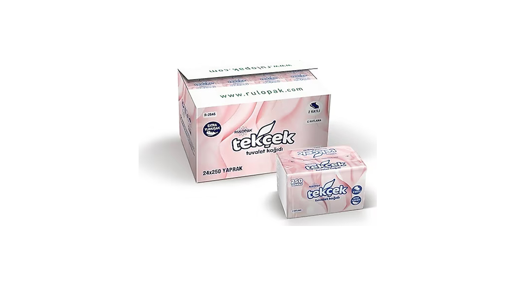 Rulopak Tekçek Tuvalet Kağıdı 2 Katlı 24×250